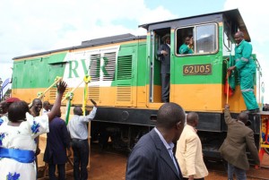hat) flags off the Rift Valley Railway operations earlier.