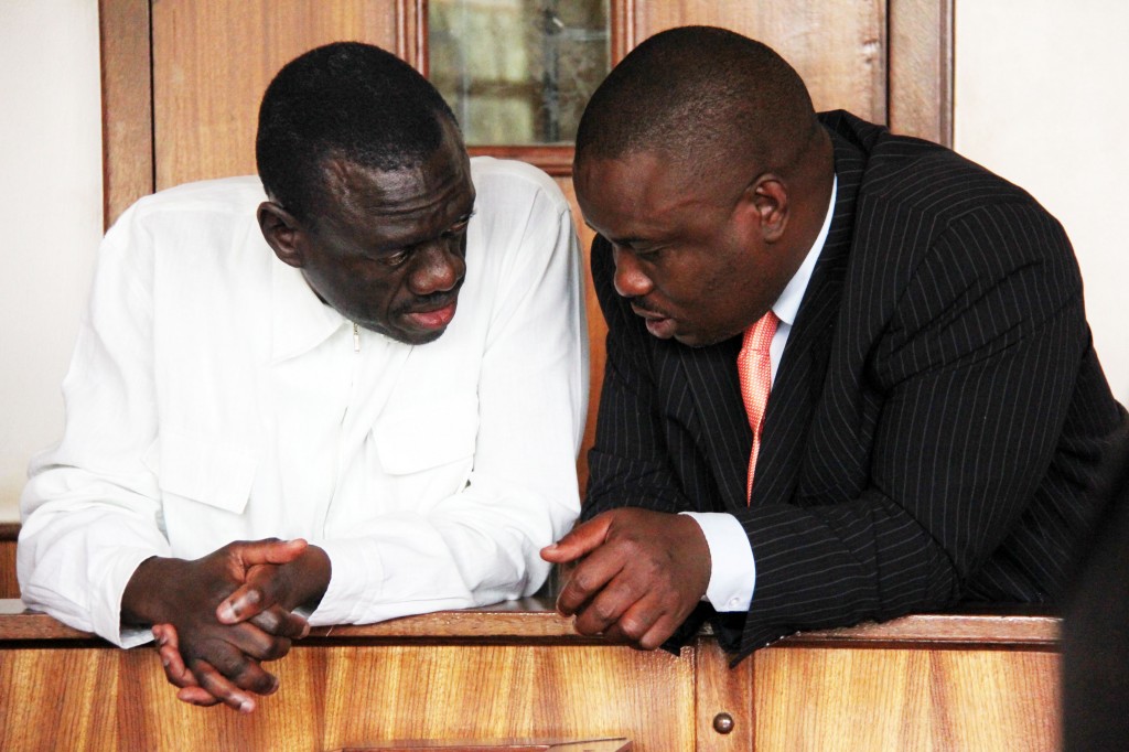 Former FDC leader Dr. Kiiza Besigye and Kampala Lord Mayor Erias Lukwago in court