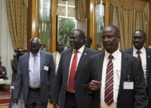 Riek Machar delegation