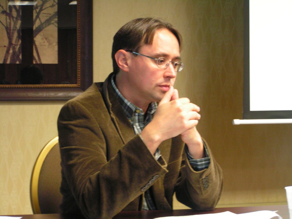 Mr. Jason Bailey, Director, Kentucky Center for Economic Policy in the U.S speaking to journalists on the Economic concerns and the State of the Kentucky coal industry