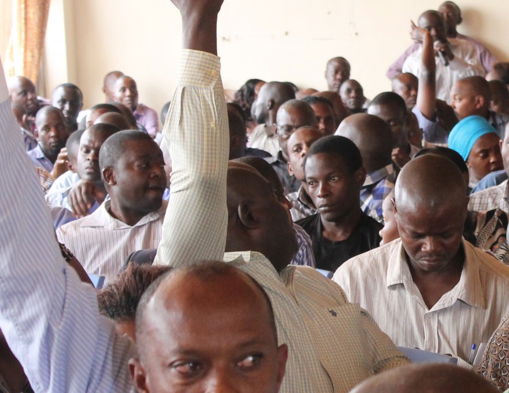 Ugandan traders at an earlier meeting in Kampala