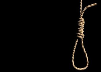 Man hangs self over land