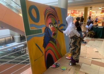 Katwe underprivileged children exhibit art from recycled materials
