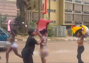 Women stage nude protest, 4 arrested
