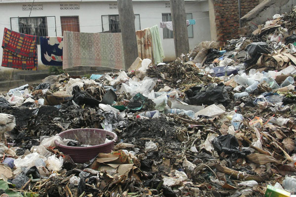 Lyantonde-residents-protest-over-garbage Rubbish next to people's residents